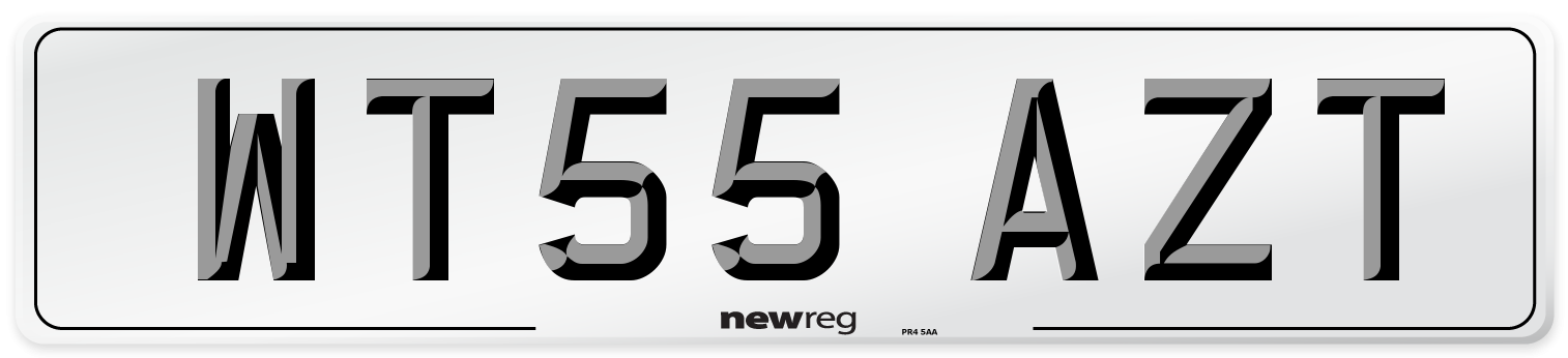 WT55 AZT Number Plate from New Reg
